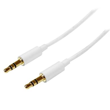 StarTech.com MU2MMMSWH, 3.5mm, Uros, 3.5mm, Uros, 2 m, Valkoinen