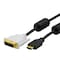deltaco HDMI to DVI-cable, Full HD  60Hz, 1m, black/white