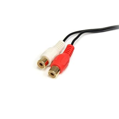 StarTech.com 6ft 3.5mm - 2x RCA, 3.5mm, Uros, 2 x RCA, Naaras, 1,8 m, Musta