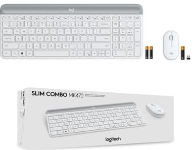 Logitech MK470 Slim Combo hiiri ja näppäimistö (valkoinen)