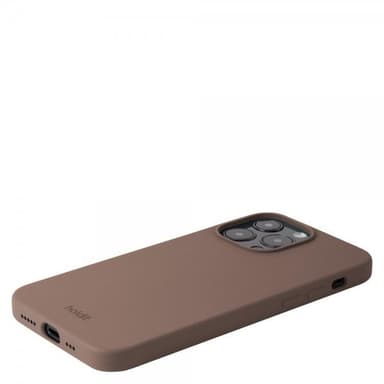 holdit iPhone 14 Pro Max Kuori Silikoni Dark Brown