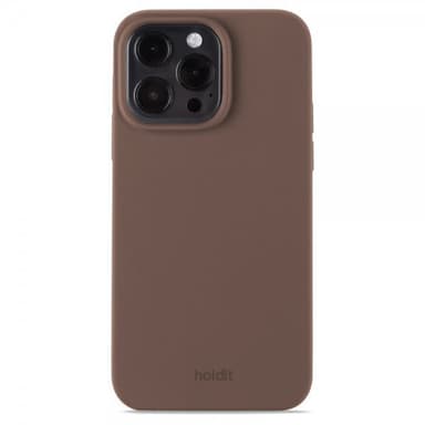 holdit iPhone 14 Pro Max Kuori Silikoni Dark Brown