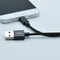 Nylon USB Type C -kaapeli Pikalataus Musta 2 m