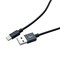Nylon USB Type C -kaapeli Pikalataus Musta 2 m