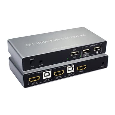 HDMI-kytkin 2 in 1 ulos 8K   60 Hz Hopea
