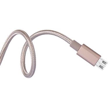 Nylon USB Type C -kaapeli Pikalataus Kulta 2 m