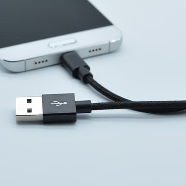 Nylon USB Type C -kaapeli Pikalataus Musta 3m