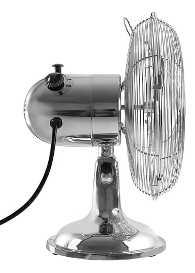 NORDIC HOME pöytätuuletin, 3 nopeutta, kääntymistoiminto, 30mm, kromi