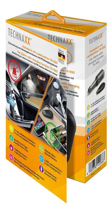 Technaxx Autohälytin + Autolaturi musta