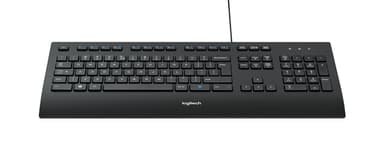 Logitech K280E Pro f/ Business, Täysikokoinen (100 %), Langallinen, USB, QWERTY, Musta