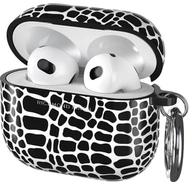R&F AirPods Gen 3 kotelosuoja (musta krokokuvio)