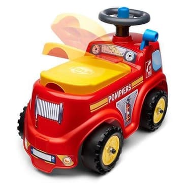 Falk Paloauto ride-on säilytystilalla, ratti ja äänitorvi