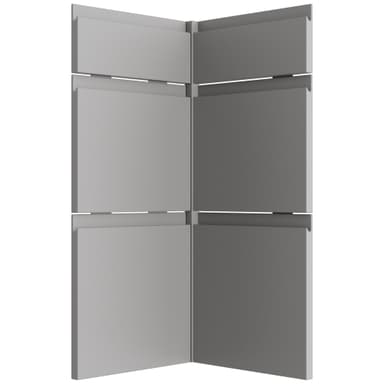 Epoq Integra 3-osainen alakaapin kulmaovi keittiöön (Steel Grey)