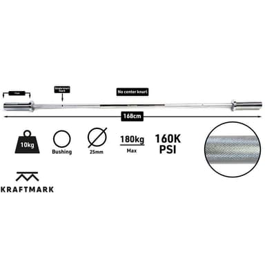 Kraftmark Kansainvälinen barbell 50 mm: n tekniikka 10 kg