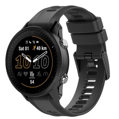 Kellon hihna silikonia Musta 22 mm Garmin Forerunner 955/945/935/Garmin Fenix 6 GPS
