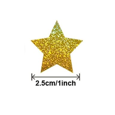 Glitter Star Tarrat uudenvuoden joulu 500 kpl Kulta