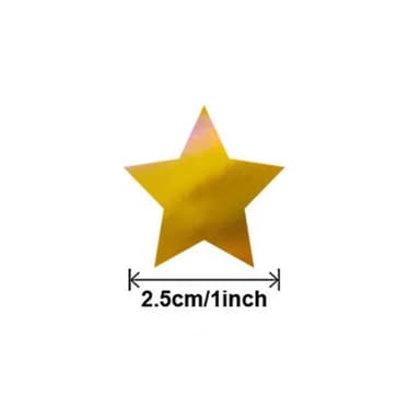 Glitter Star Tarrat uudenvuoden joulu 500 kpl Kulta