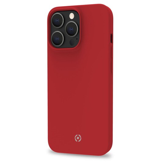 Cromo pehmeä kumikotelo iPhone 14 Pro Red