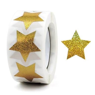 Glitter Star Tarrat uudenvuoden joulu 500 kpl Kulta