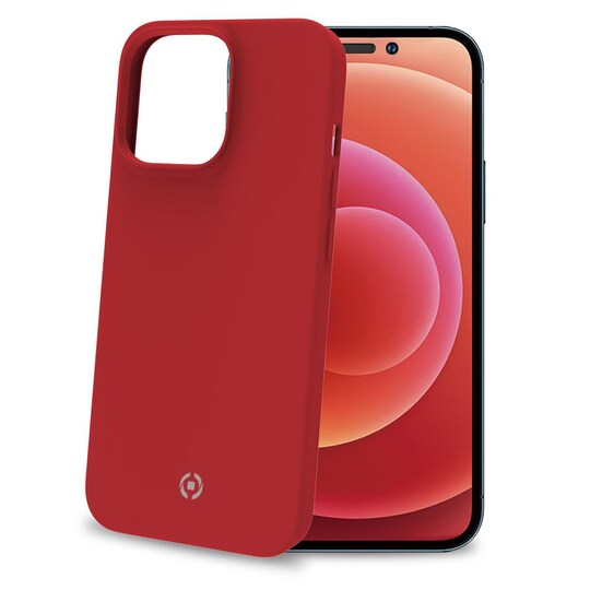Cromo pehmeä kumikotelo iPhone 14 Pro Red