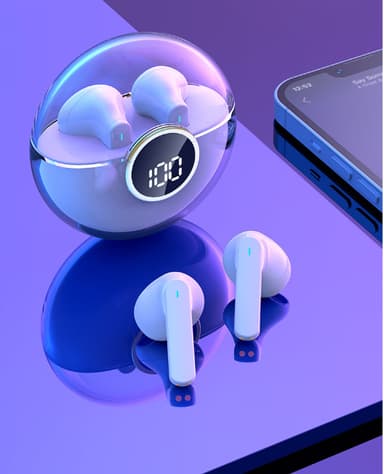 Langattomat kuulokkeet Bluetooth 5.3 RGB Musta