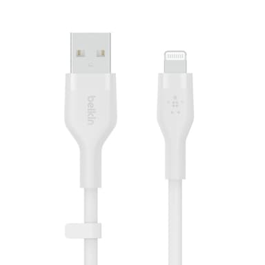 Belkin Cbl Scicone USB-A LTG 2M blc, 2 m, USB A, USB C/Lightning, Valkoinen