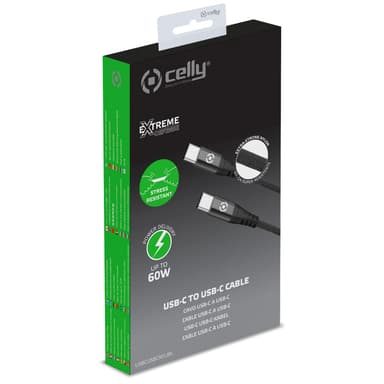 USB-C - USB-C-kaapeli Nylon USB-PD 60W 1m