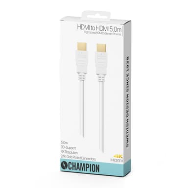 Champion HDMI-kaapeli Ha-Ha Vit 5.0m