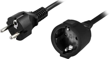 Earthed extension cable straight CEE 7/7 5m