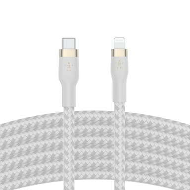 Belkin CAA011BT2MWH, 2 m, USB C, USB C/Lightning, Valkoinen
