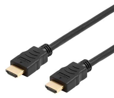 DELTACO OFFICE taipuisa HDMI-kaapeli, High Speed, 2m, 4K, musta