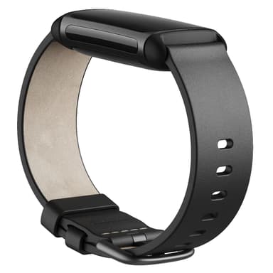 Fitbit Charge 5, nahkaranneke musta (S)