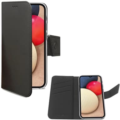 Celly Lompakkokotelo Galaxy A02s Musta