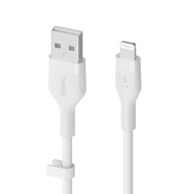 Belkin Cbl Scicone USB-A LTG 2M blc, 2 m, USB A, USB C/Lightning, Valkoinen