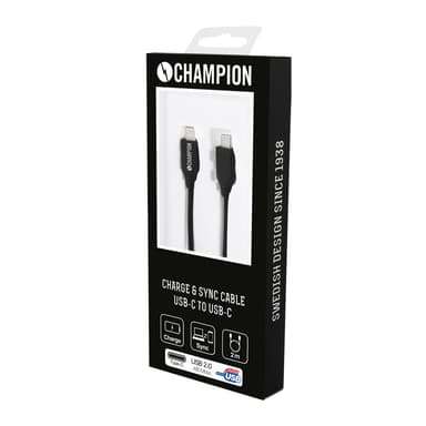Champion USB-C-kaapeli 60W 2m musta