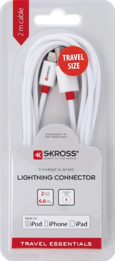 Chargen Sync Lightning -liitin, matkakoko, 2 m