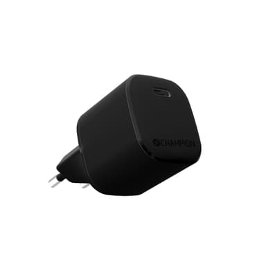 Champion Laturi 20W + USB-C Lightning-kaapeliin, musta