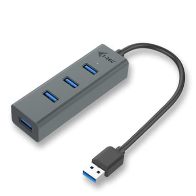i-tec Metal U3HUBMETAL403, USB 3.2 Gen 1 (3.1 Gen 1) Type-A, USB 3.2 Gen 1 (3.1