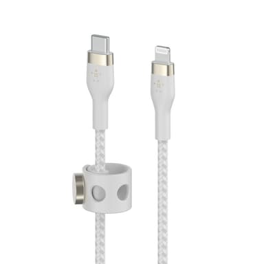 Belkin CAA011BT2MWH, 2 m, USB C, USB C/Lightning, Valkoinen