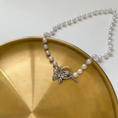 Faux Pearl kaulakoru Valkoinen