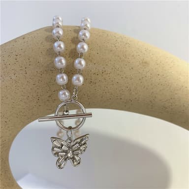 Faux Pearl kaulakoru Valkoinen