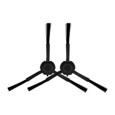 Vaihtosivuharjat 2 kpl Musta Xiaomi Mijia 1C/F9/1T/L10 Pro/L10 Plus