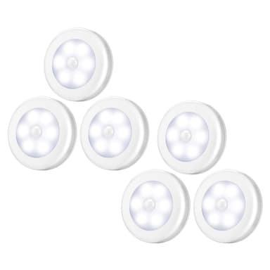 LED-liiketunnistin yövalo 6000K 6 kpl Valkoinen