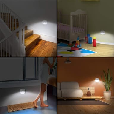LED-liiketunnistin yövalo 6 kpl Valkoinen
