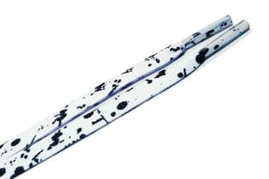 Roiskeen musteella litteät kengännauhat 1 pari Harmaa 120 cm