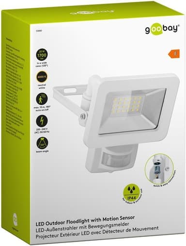 Goobay LED-kohdevalo ulkokäyttöön, 20 W, liiketunnistimella