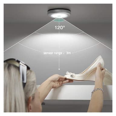 LED-liiketunnistin yövalo 6000K 6 kpl Valkoinen