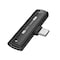 USB C - 3,5 mm kuuloke- ja laturisovitin Musta