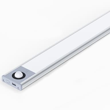 LED-liiketunnistin yövalo 3 värilämpötila Hopea 30 cm