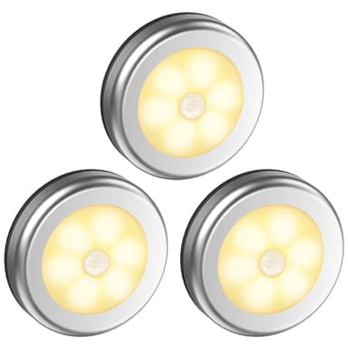 LED-liiketunnistin yövalo 2700K 3 kpl Lämmin valkoinen